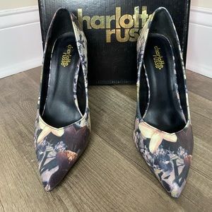 Charlotte Russe Floral Pumps SZ 6